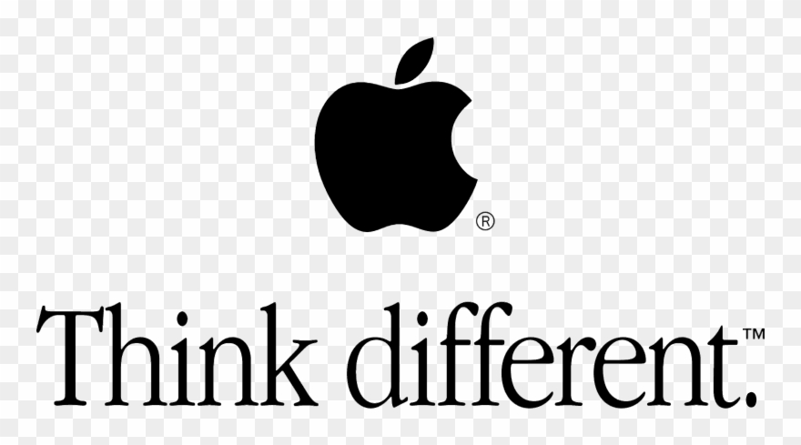 Different Apple Thinking Vector Iphone Logo Think - Apple Think Different Transparent Clipart