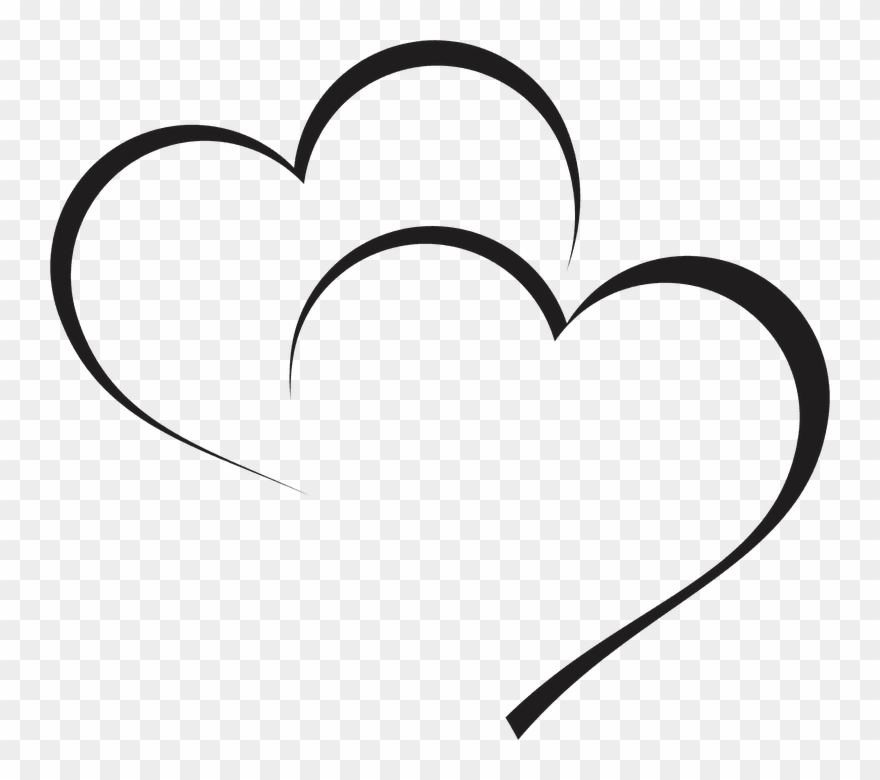 Heart Vector Png - Transparent Background Outline Of Heart Clipart