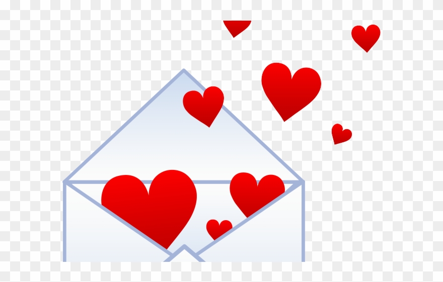 Love Note Cliparts - Heart Letter Clip Art - Png Download