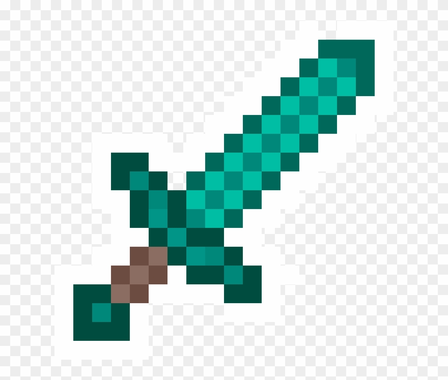 Diamond Sword - Diamond Sword Minecraft Png Clipart