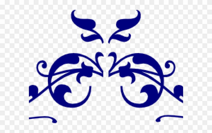 Dark Blue Clipart - Decorative Elements Clip Art - Png Download