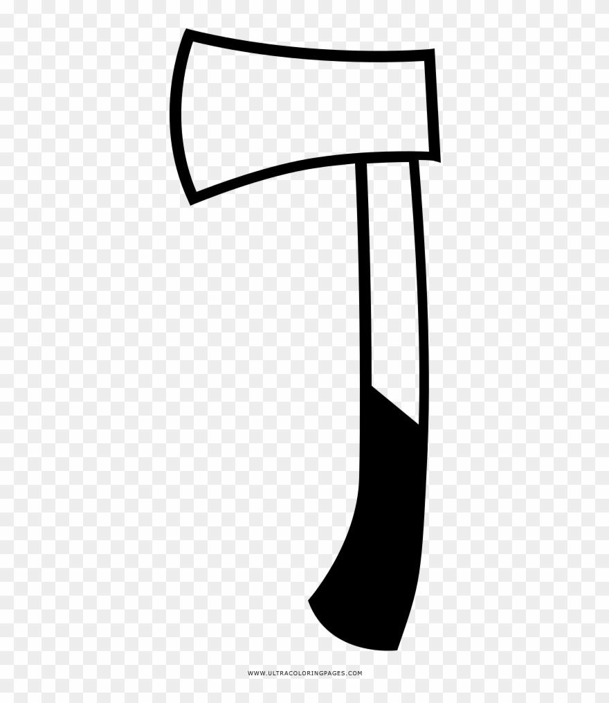 Axe Coloring Page Clipart