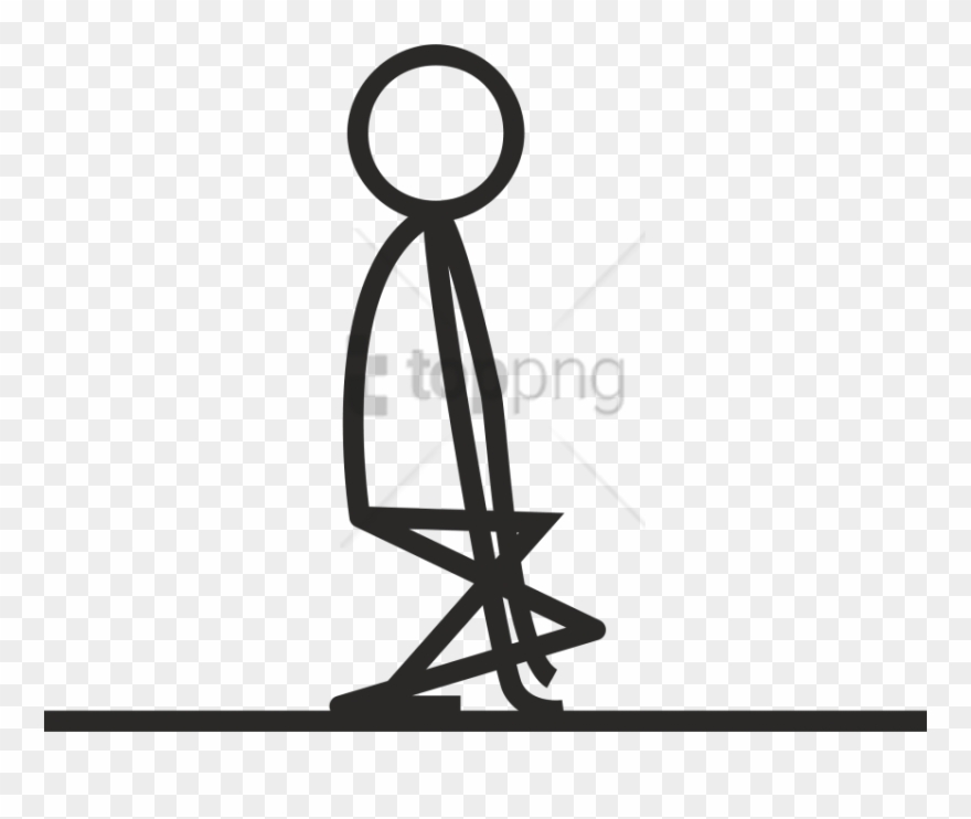 Free Png Download Stick Figure Squat Png Images Background - Stick Figure Squatting Clipart