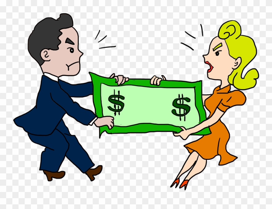 Money - People Fighting Over Money Clipart
