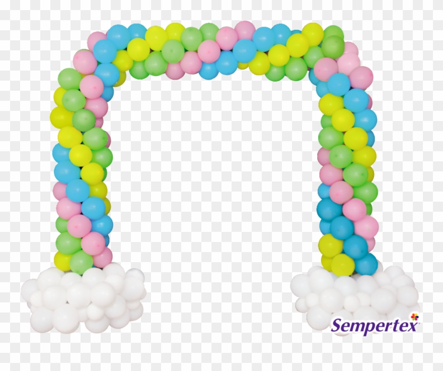 Para La Entrada Realiza Un Gran Arcoíris Con Nubes - Sempertex Clipart