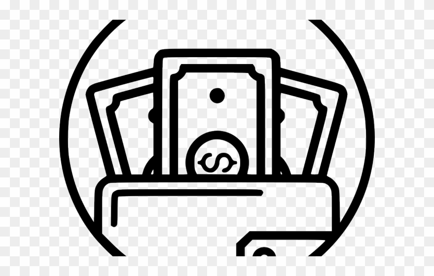 Wallet Clipart Money Drawing - Wallet Money Icon Png Transparent Png