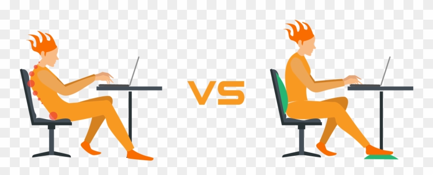 A Lumbar Cushion Supports The Normal Curve Of Your - Sitting Clipart