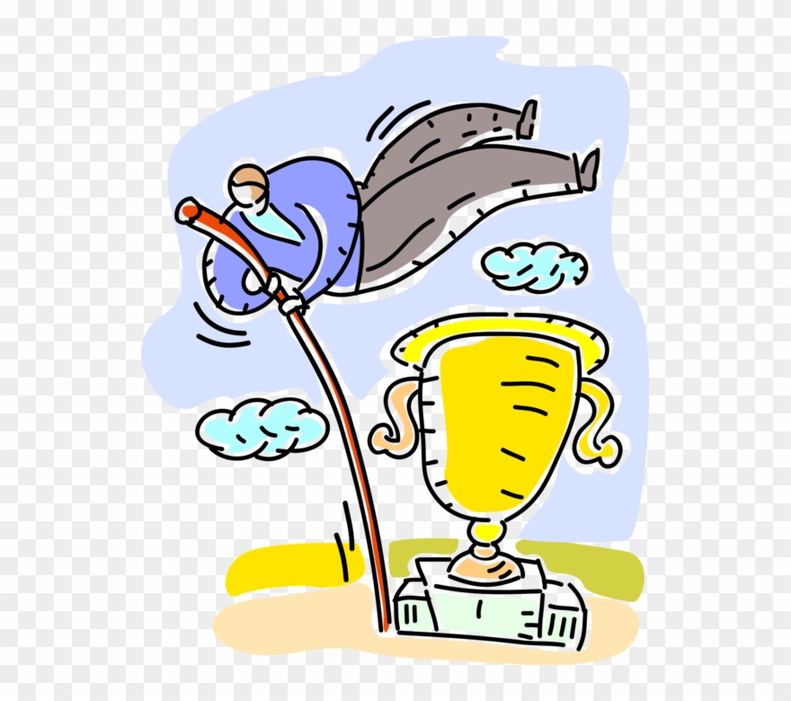 Vector Illustration Of Businessman Track And Field Clipart