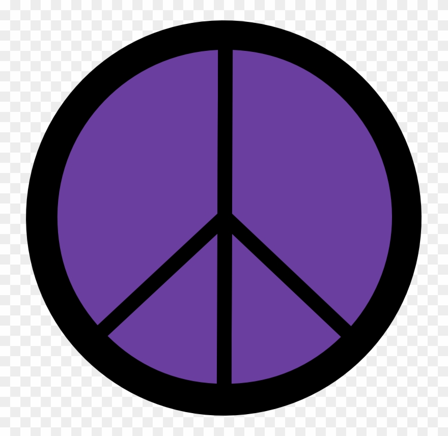 Royal Purple Peace Symbol 12 Dweeb Peacesymbol - Three Lines In A Circle Clipart