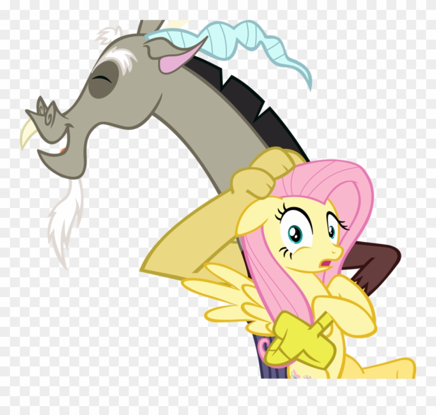 #fluttershy #discord #freetoedit - Fluttershy And Discord Vector Clipart