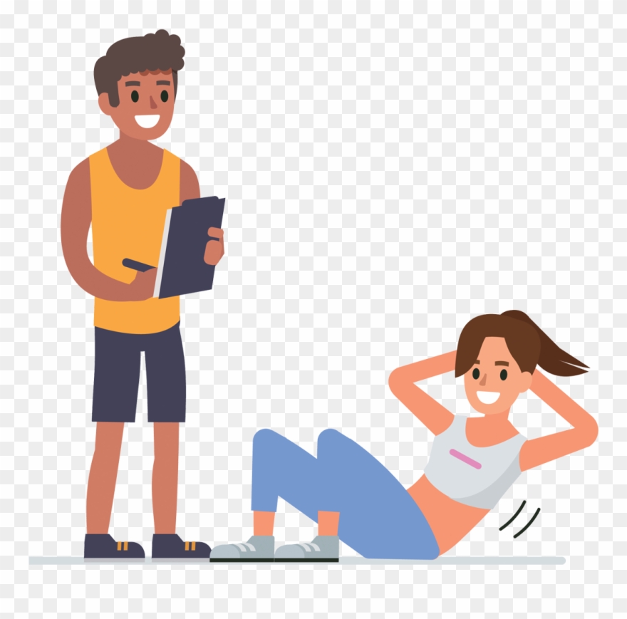 Tribble Is Building Sydney's Premier On-demand Fitness - Funny Female Fitness Trainer Cartoon Clipart