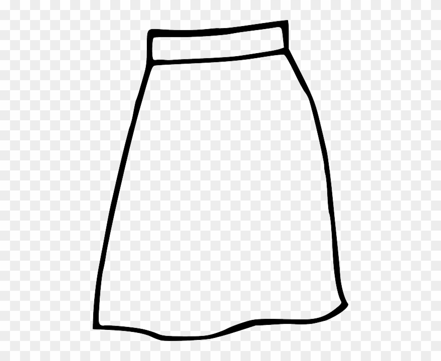 Grabbable 1 Of - Outline Of A Skirt Clipart