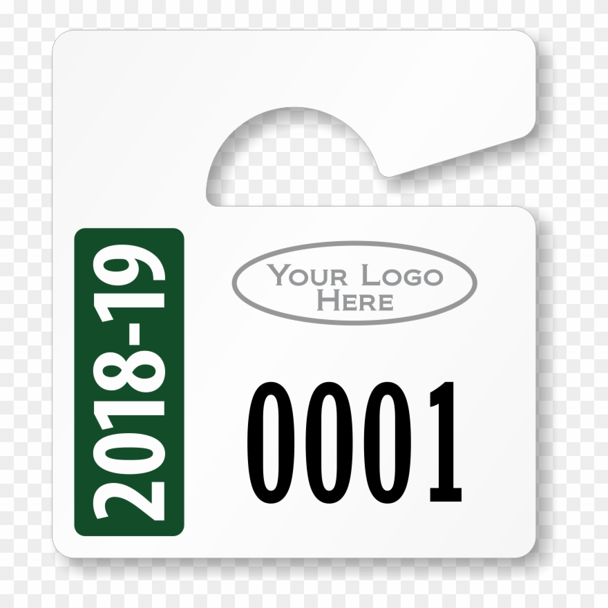 Customizable Student Parking Permits - Sign Clipart