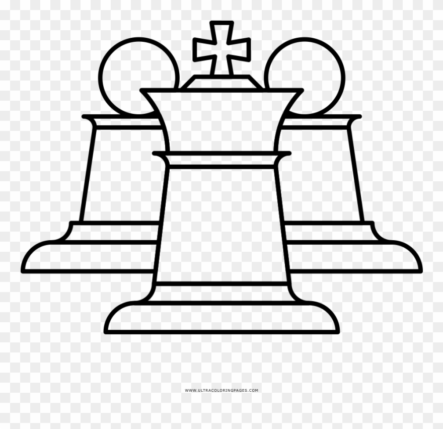 Chess Pieces Coloring Page - Line Art Clipart