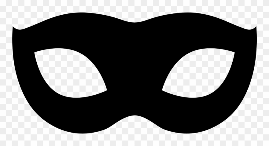Black Carnival Mask Shape Comments Clipart