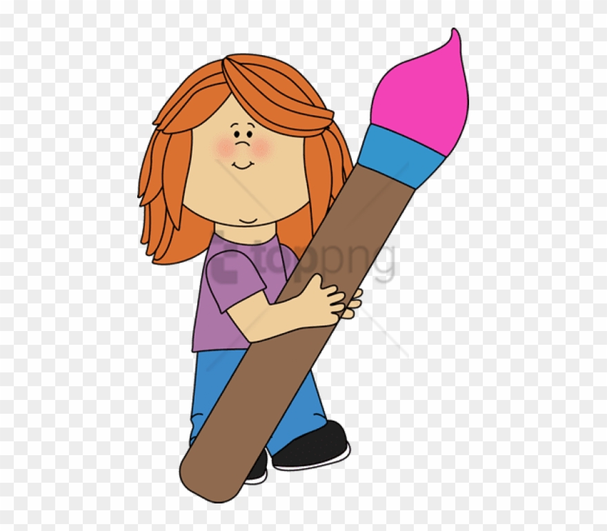 Free Png Kids Painting Clipart Png Png Image With Transparent - Children With Magnifying Glass Clip Art