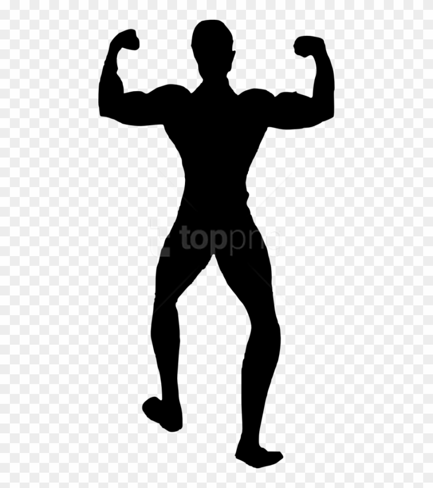 Free Png Muscle Man Bodybuilder Silhouette Png - Silhouette Of A Muscle Woman Clipart