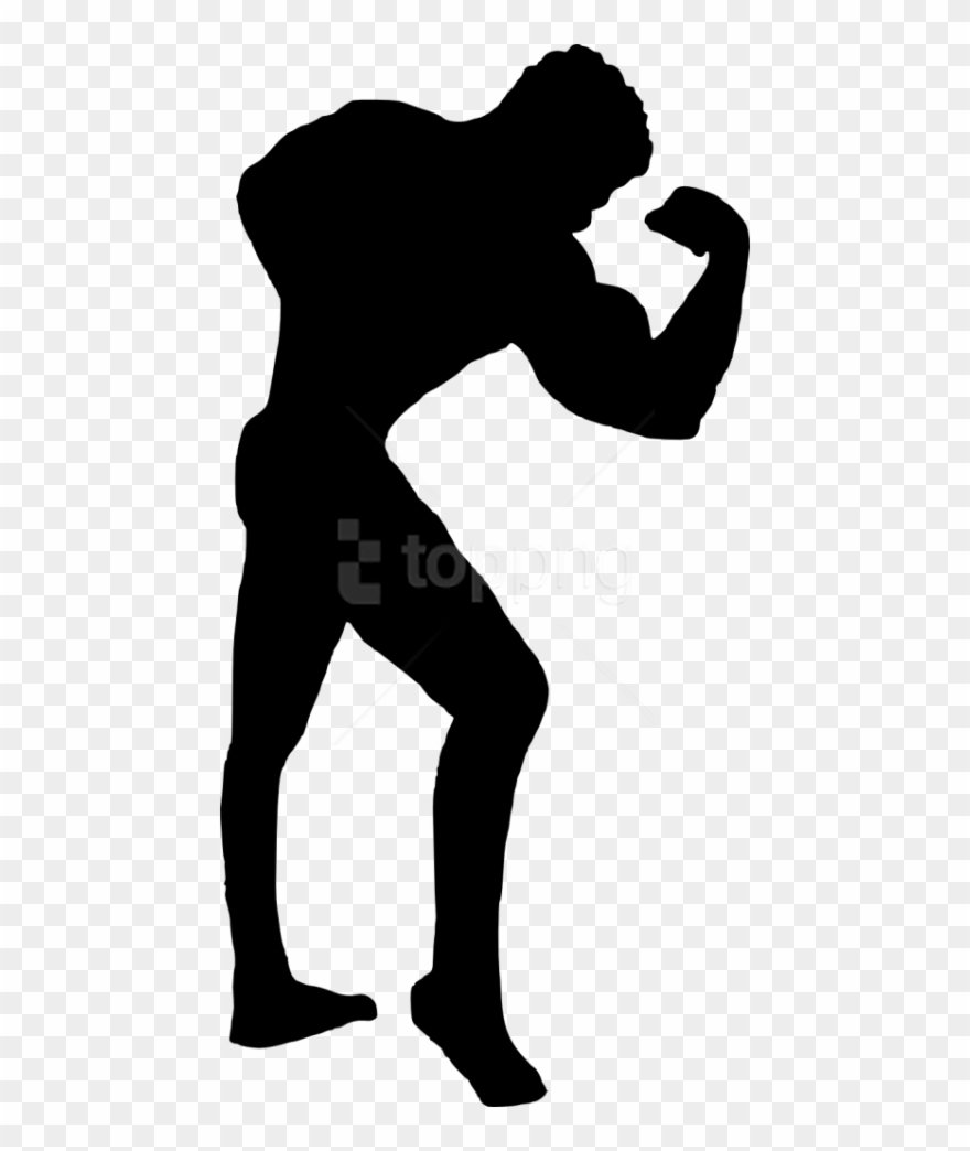 Free Png Muscle Man Bodybuilder Silhouette Png Images - Man Silhouette Transparent Background Clipart