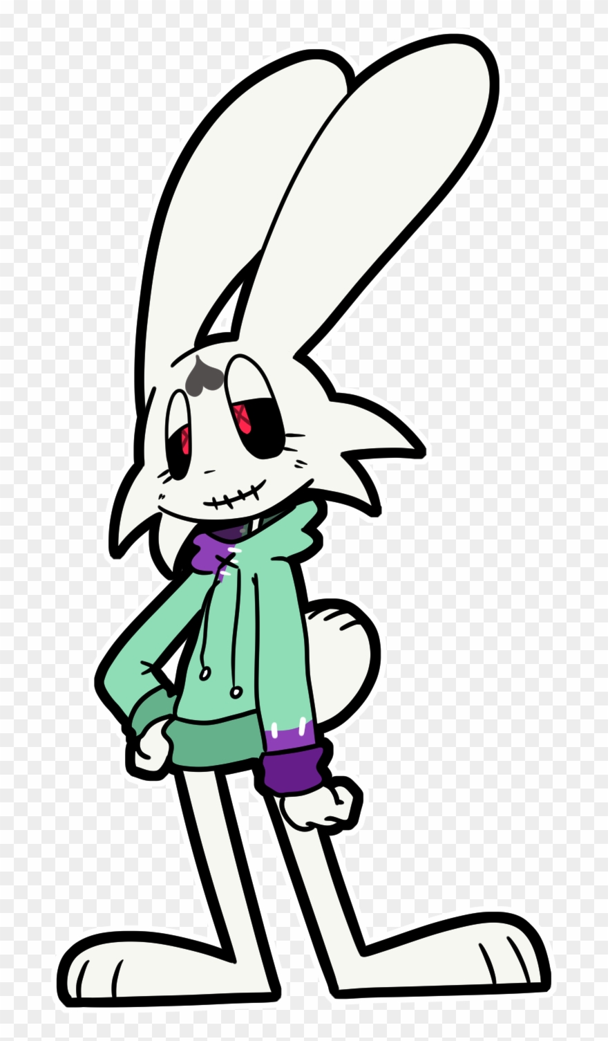 #bunny #ghost #undead #art #mastoart #creativetoot - Cartoon Clipart