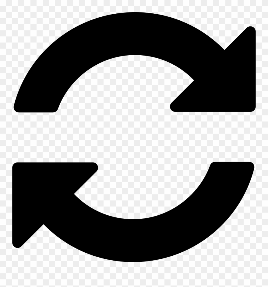 Circle Of Two Clockwise Arrows Rotation Comments - Two Arrows In A Circle Clipart