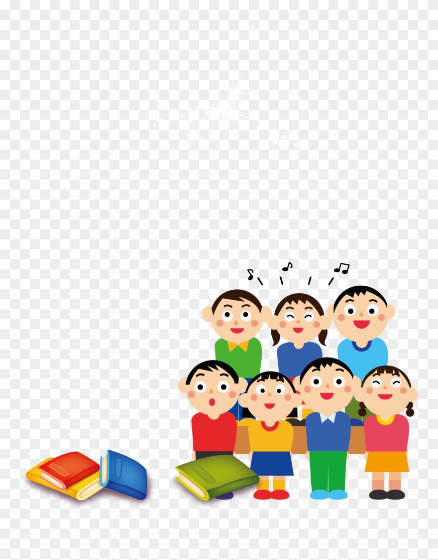Sing Clipart Childrens Choir - Singing Cartoon - Png Download