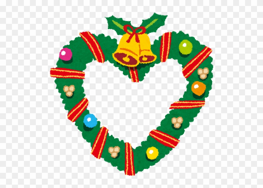 A Wreath - Christmas Wreath Heart Png Clipart