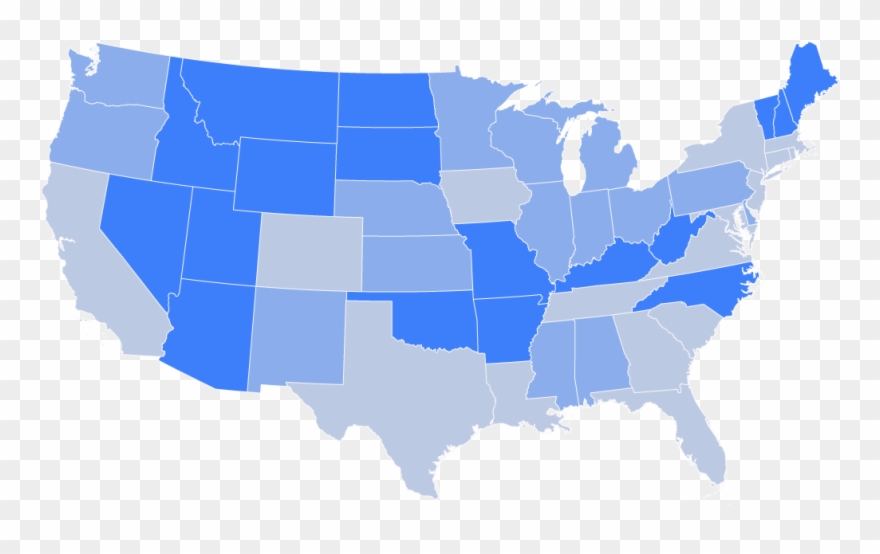 Map - America Sun Belt Clipart