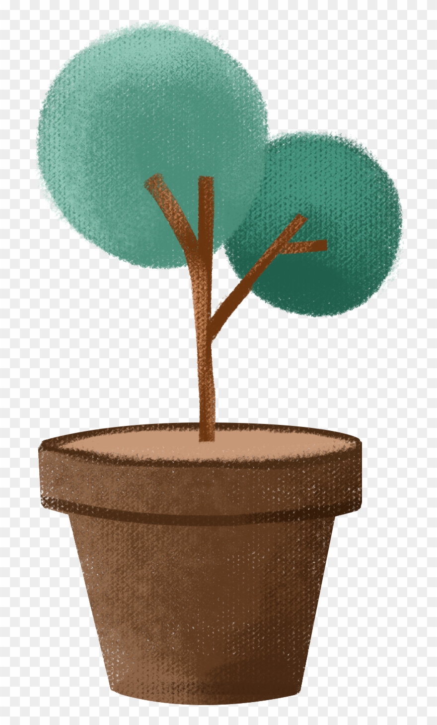 Sapling Green Plant Potted Png And Psd - Flowerpot Clipart