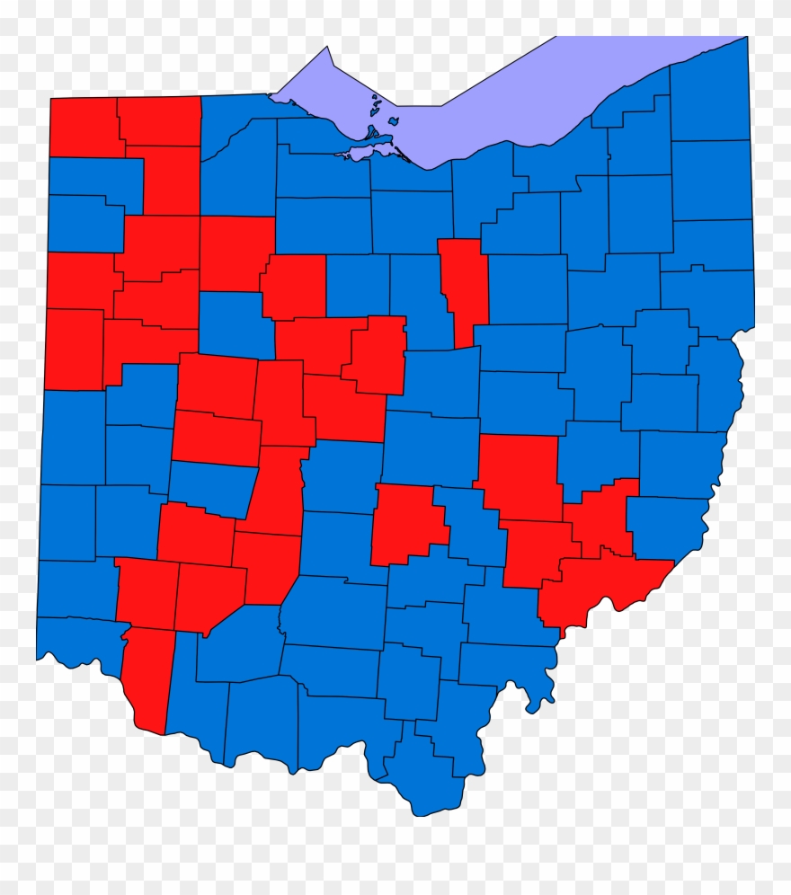 Ohio Governor Election Results By County, - Ohio Congressional Districts By Party Clipart