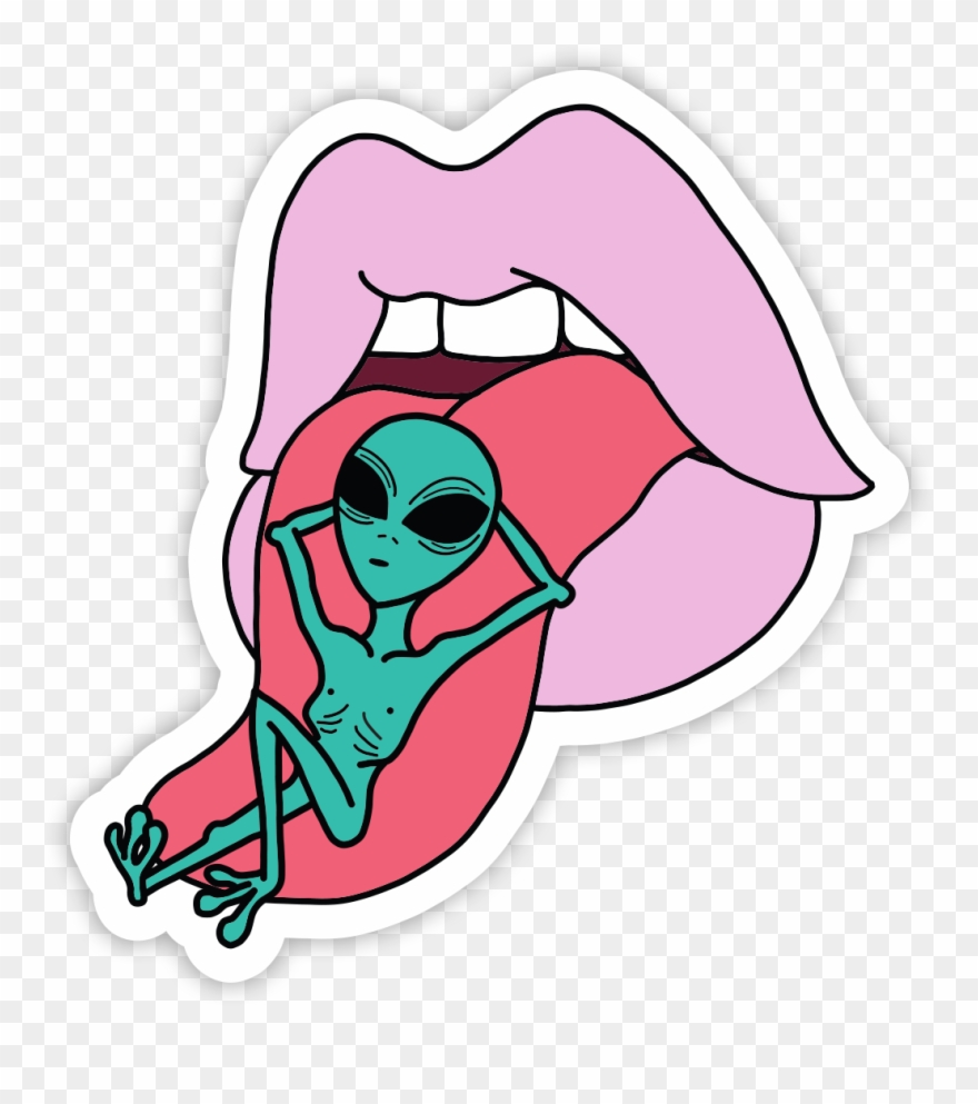 Chill Alien Sticker Clipart