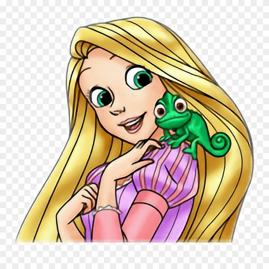 Tangled Sticker - Rapunzel Pascal Clipart