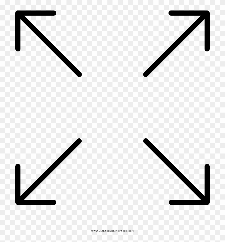 Arrow Expand Thin Coloring Page - Witch's Sign Clipart