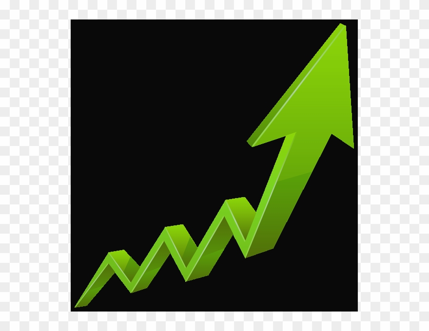 Increase Arrow Green Transparent Png Clip Art Image - Graphic Design