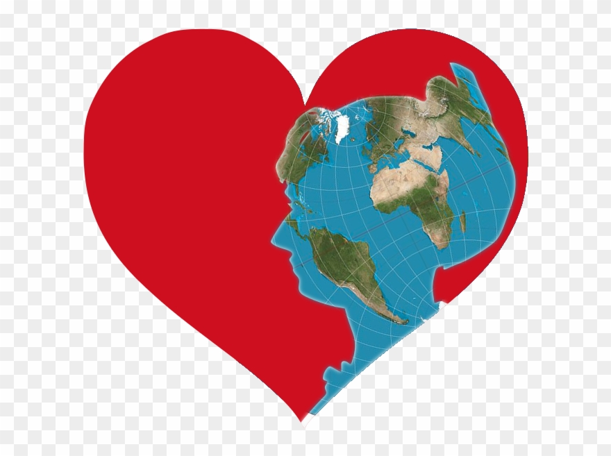 Heart World Map File Women In Red World Logo 3 Wikimedia - Projection Clipart