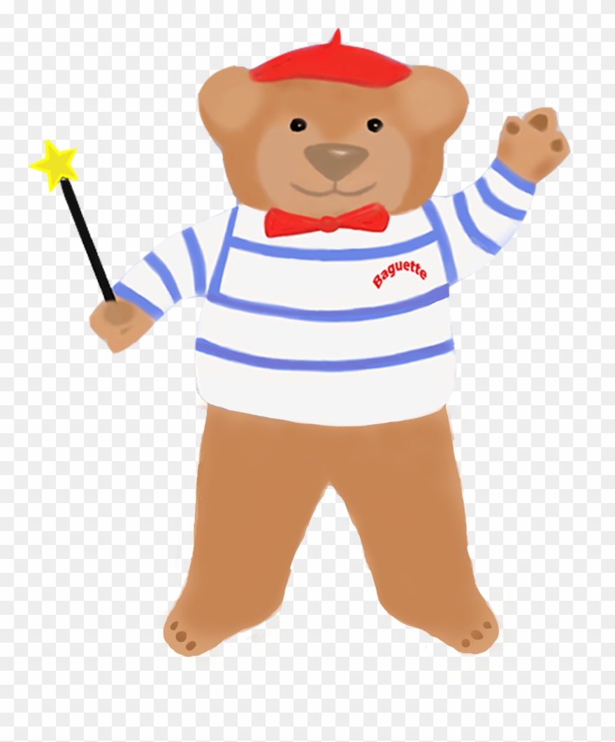 Say 'bonjour' To Baguette Bear Clipart