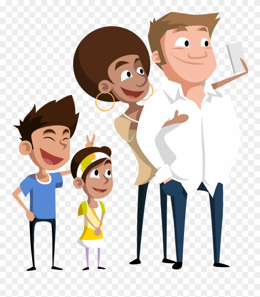 Private And Secure Social Connection - Cartoon Clipart