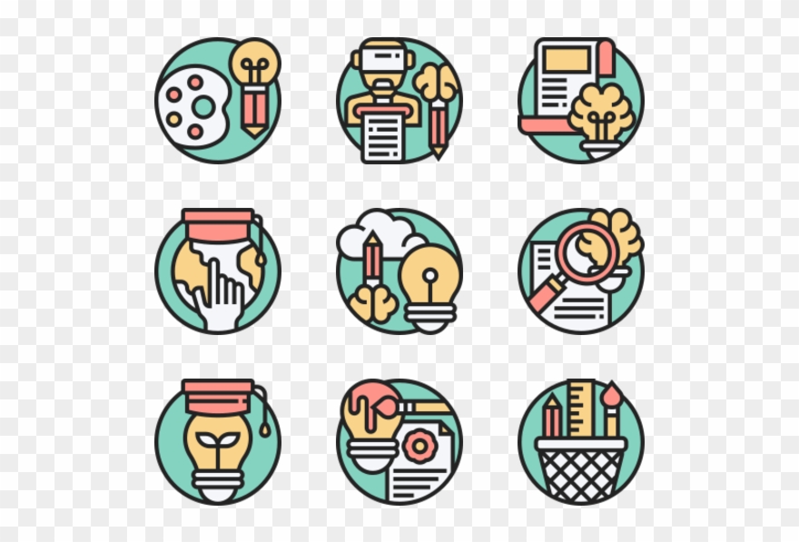 Creative Learning - Road Map Icons Clipart