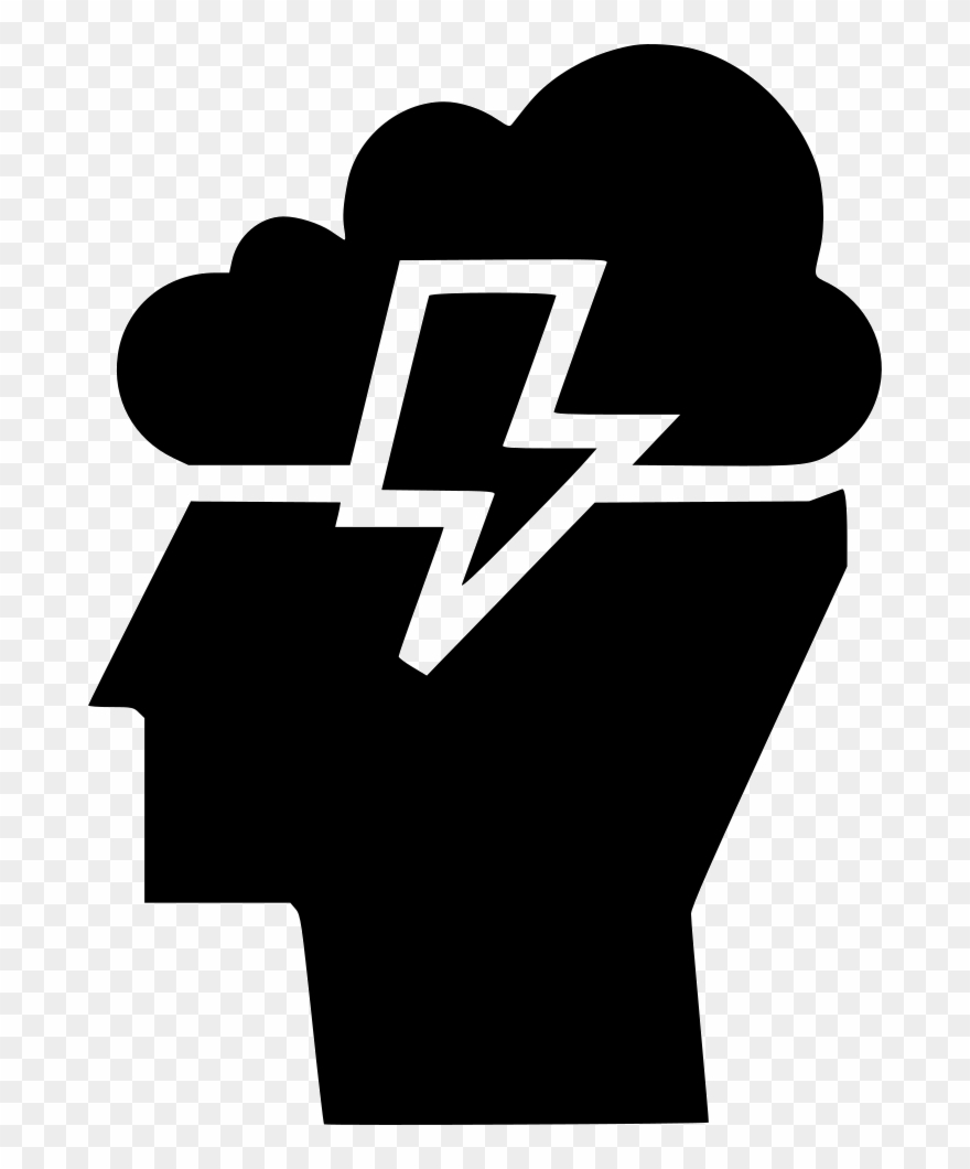 Man Person Idea Innovation Invention Cloud Lightning Clipart