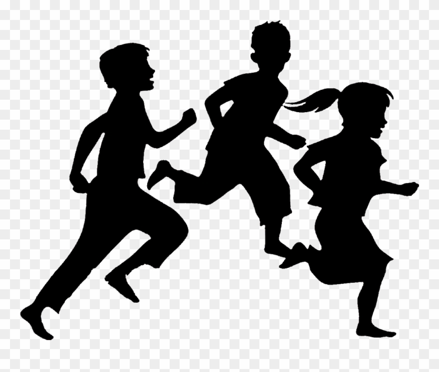 Download Children Ministry Running - Children Running Silhouette Clipart