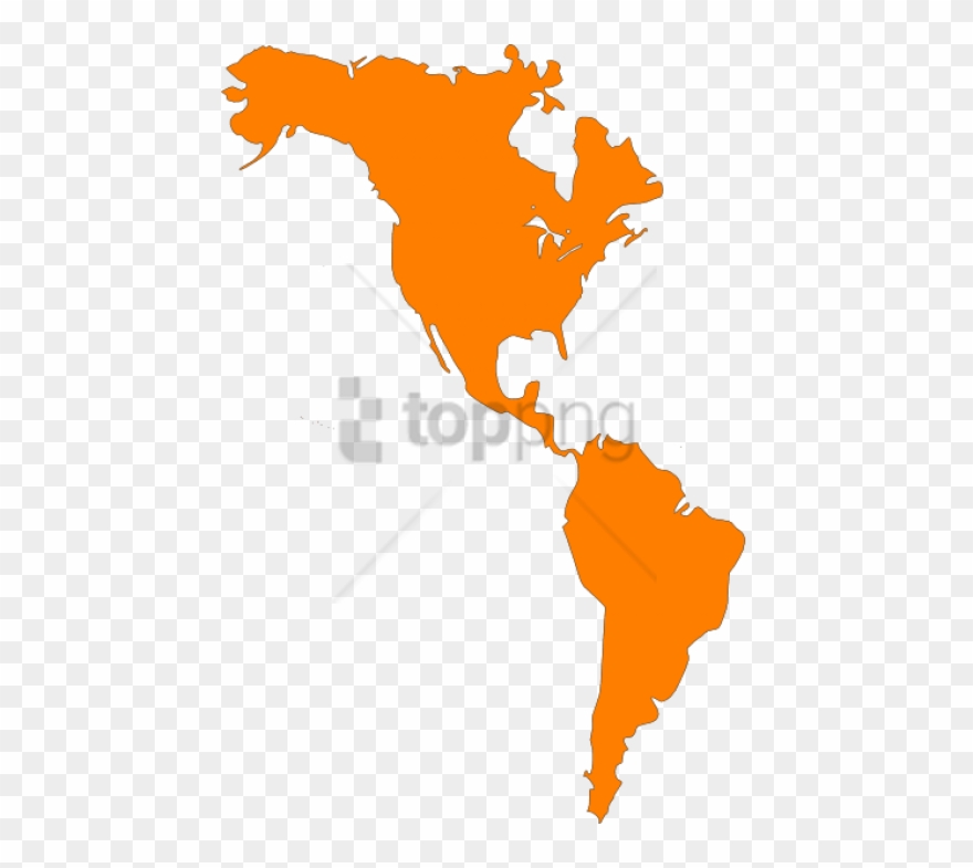 Free Png North And South America Map Png Image With - North America And South America Clipart Transparent Png
