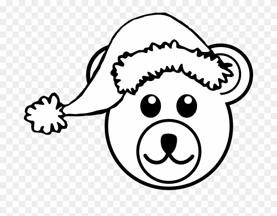 Medium Size Of Bear Drawings For Beginners Cute Polar - Dog With Santa Hat Drawing Clipart