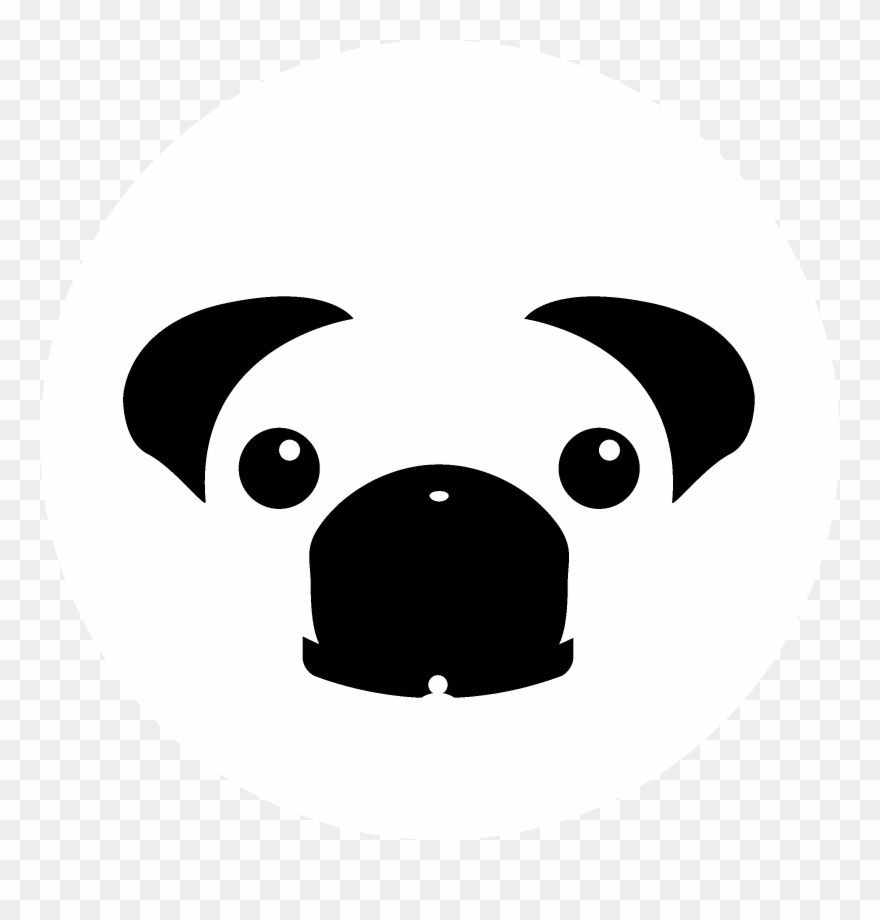 Pug/pugjs Logo Black And Ahite - Pug Logo Free Clipart