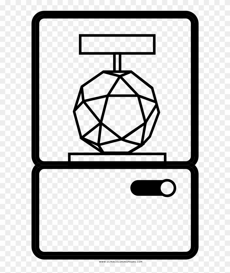 3d-printer Coloring Page Clipart