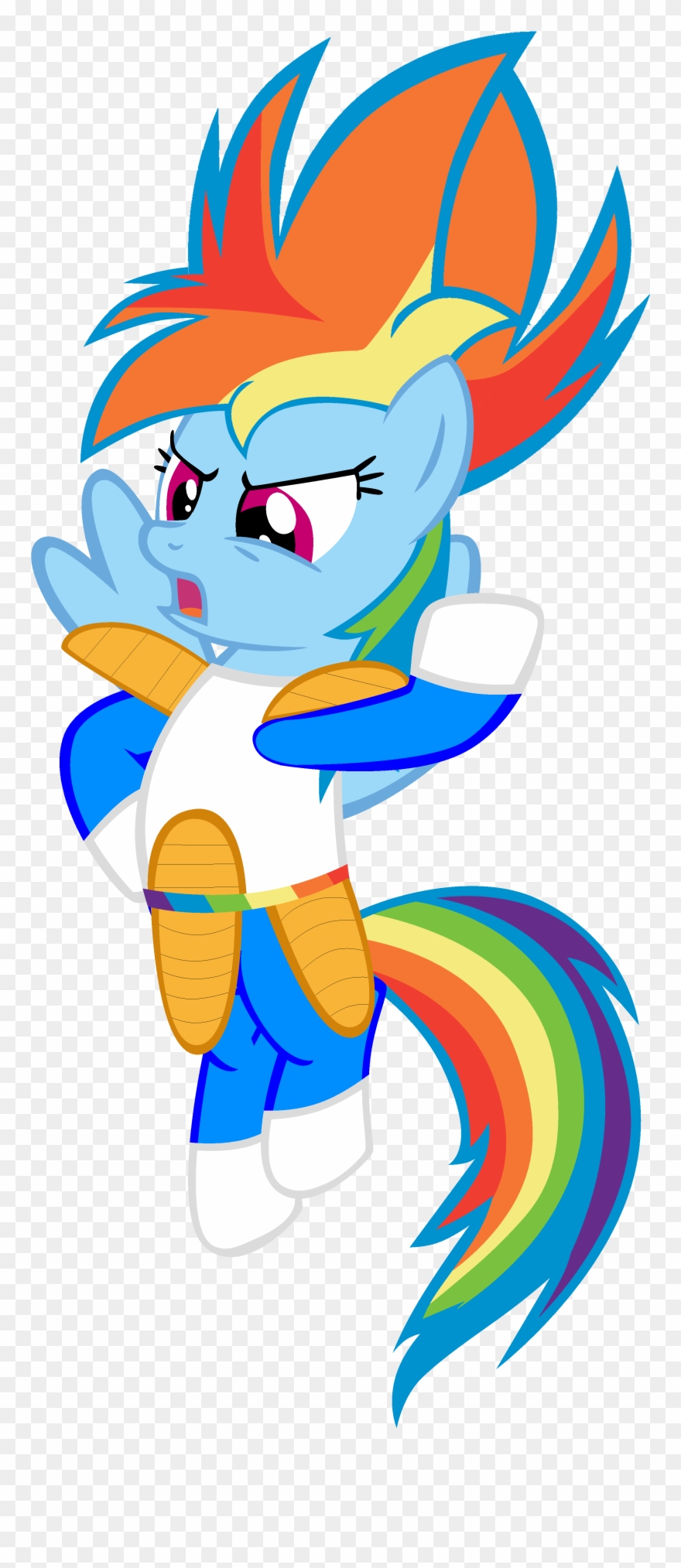 Rainbow Dash Vegeta Rarity Pinkie Pie Pony Them's Fightin' - Vegeta And My Little Pony Clipart