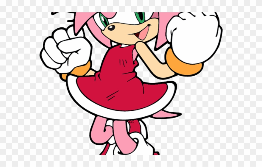 Sonic The Hedgehog Clipart Red - Amy From Sonic Coloring Sheet - Png Download