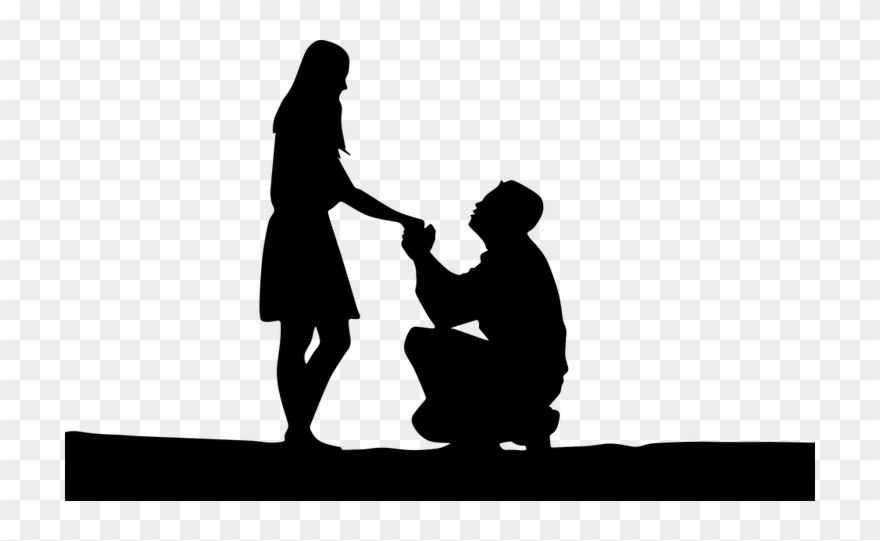 Dirty Questions To Ask A Girl - Girl And Boy Shadow Clipart