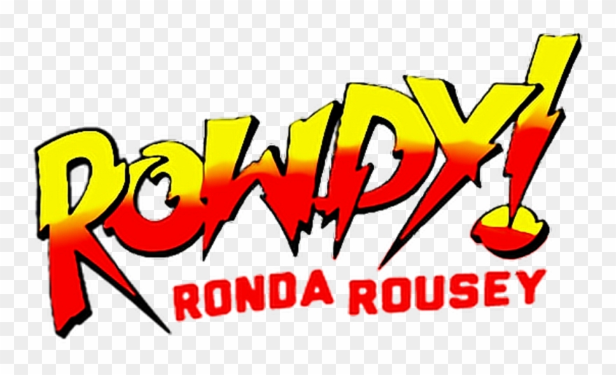 #rondarousey #rowdyrondarousey #wwe #wwewomen #wwewomens - Rowdy Ronda Rousey Font Clipart