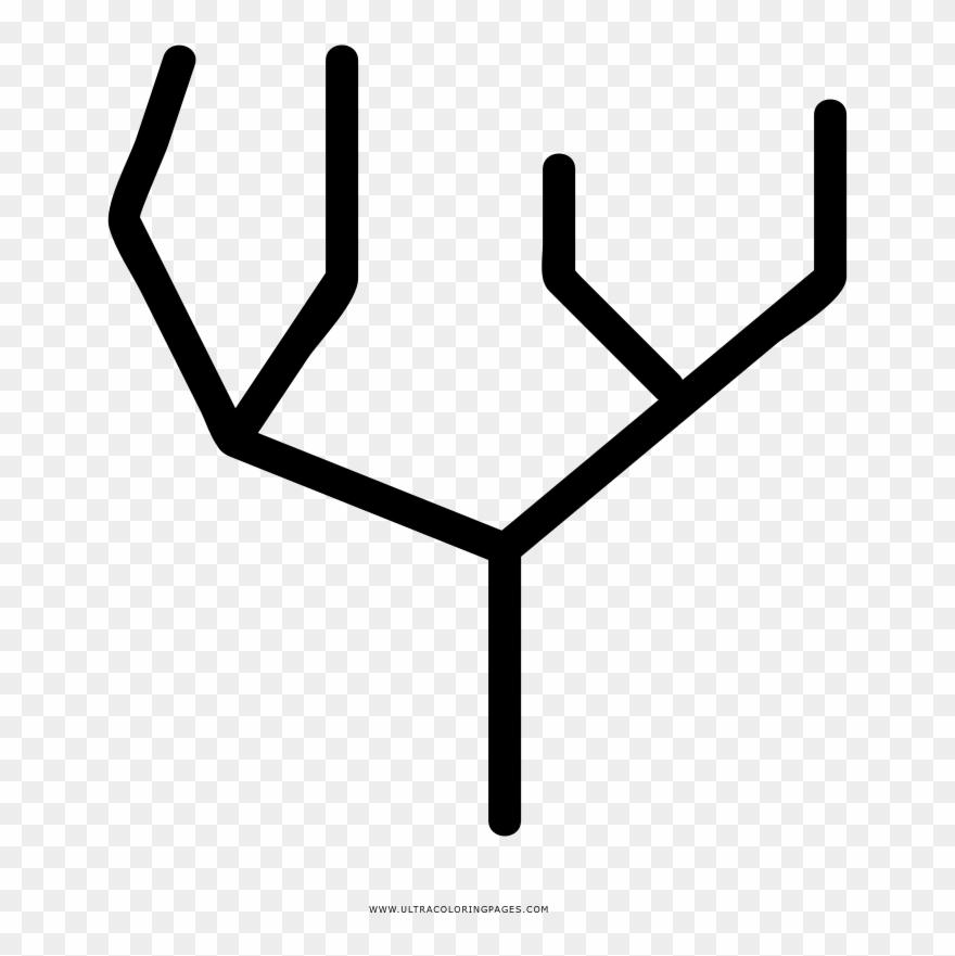 Bare Tree Coloring Page Clipart