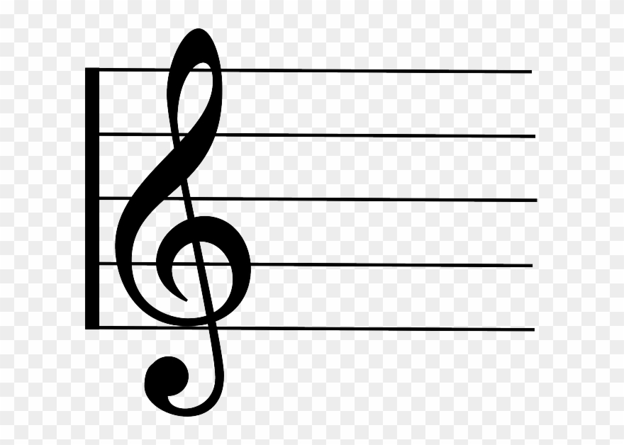 Music Staff Clipart - Png Download