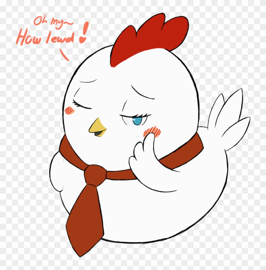 Hen Wearing A - Hen Ties Clipart